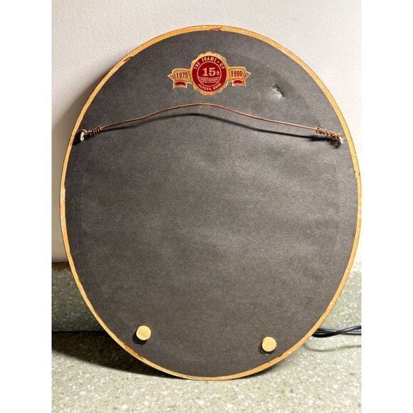 Oval Professional Framed Cross Stitch Needle Point Floral Vase Art Wood '89 Ohio - Picture 4 of 10